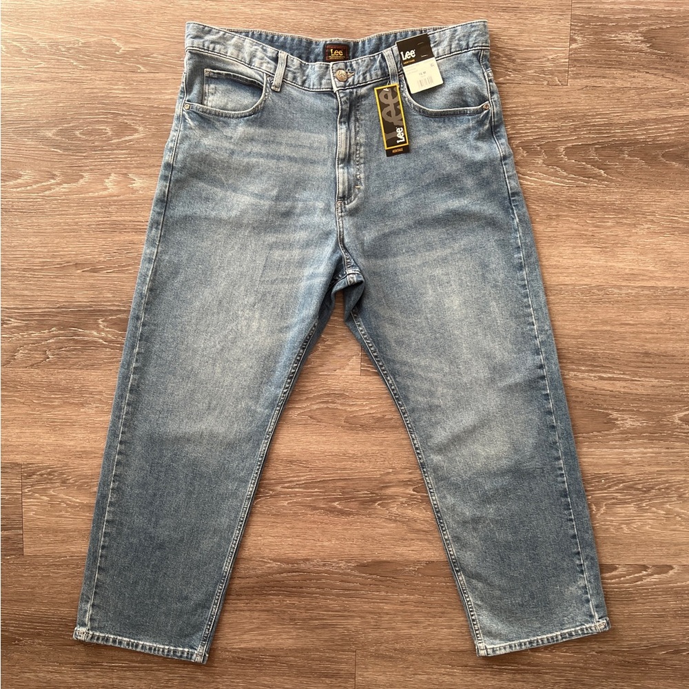NWT Lee Heritage High Rise Straight Leg Jeans Size 16M Stretch Ankle Denim